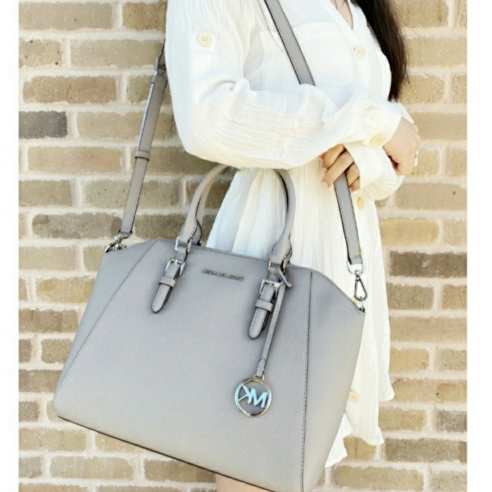 NWT Michael Kors Ciara Large Leather Satchel